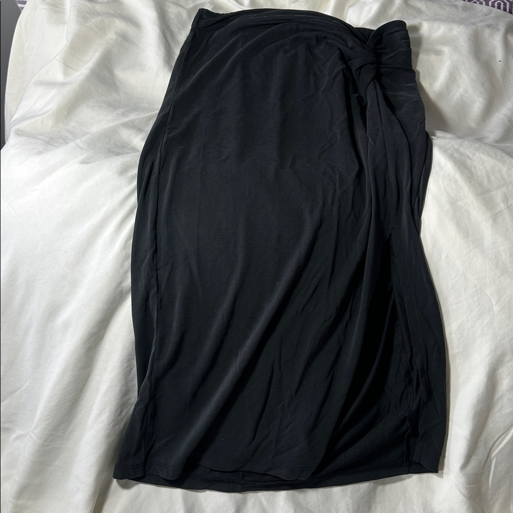 Vero Moda Black Midi Wrap-Style Skirt